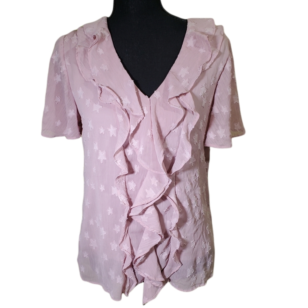 By Together Ruffle Flowy Star Top S